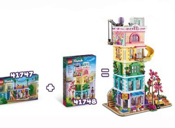 LEGO Friends 41747 Heartlake City Community Kitchen and 41748 Heartlake City Community Centre combined